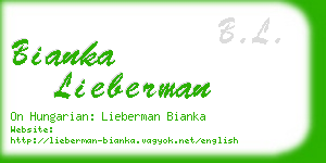 bianka lieberman business card